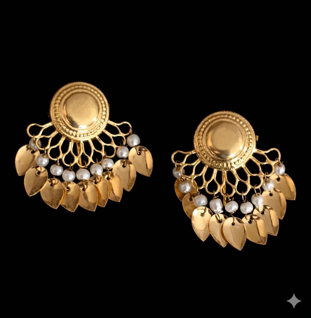 Gold Plated Earrings J0201 3 Gold Plated Earrings J0201