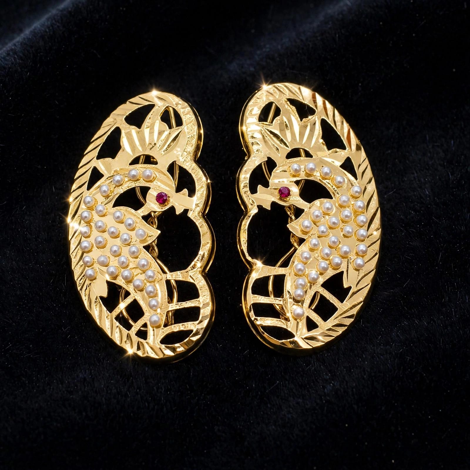 Golden Polish Hair Pins Pair J0789 3 Golden Polish Hair Pins Pair J0789