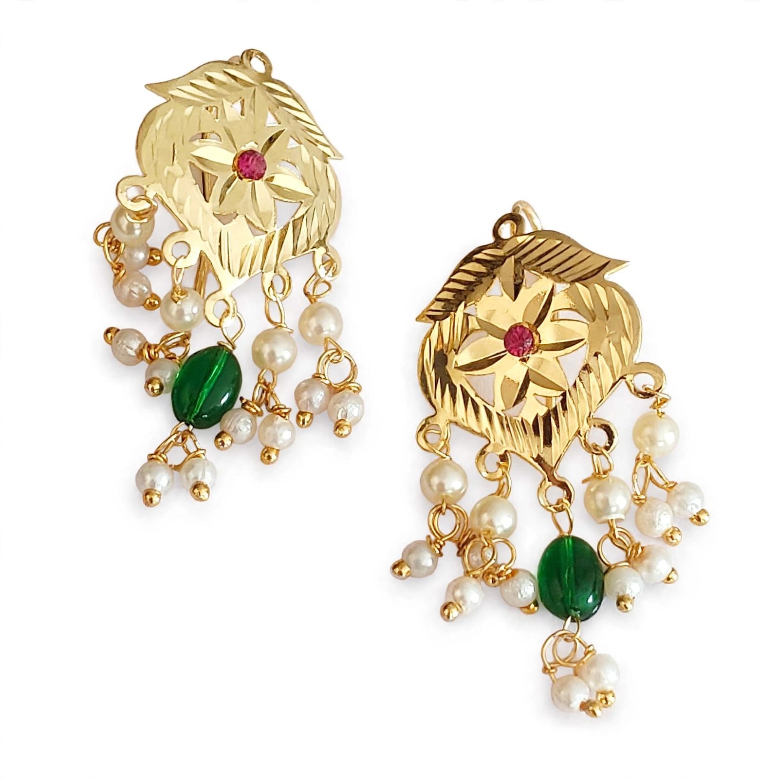 Small Earrings Pair J0796 3 J0796 green