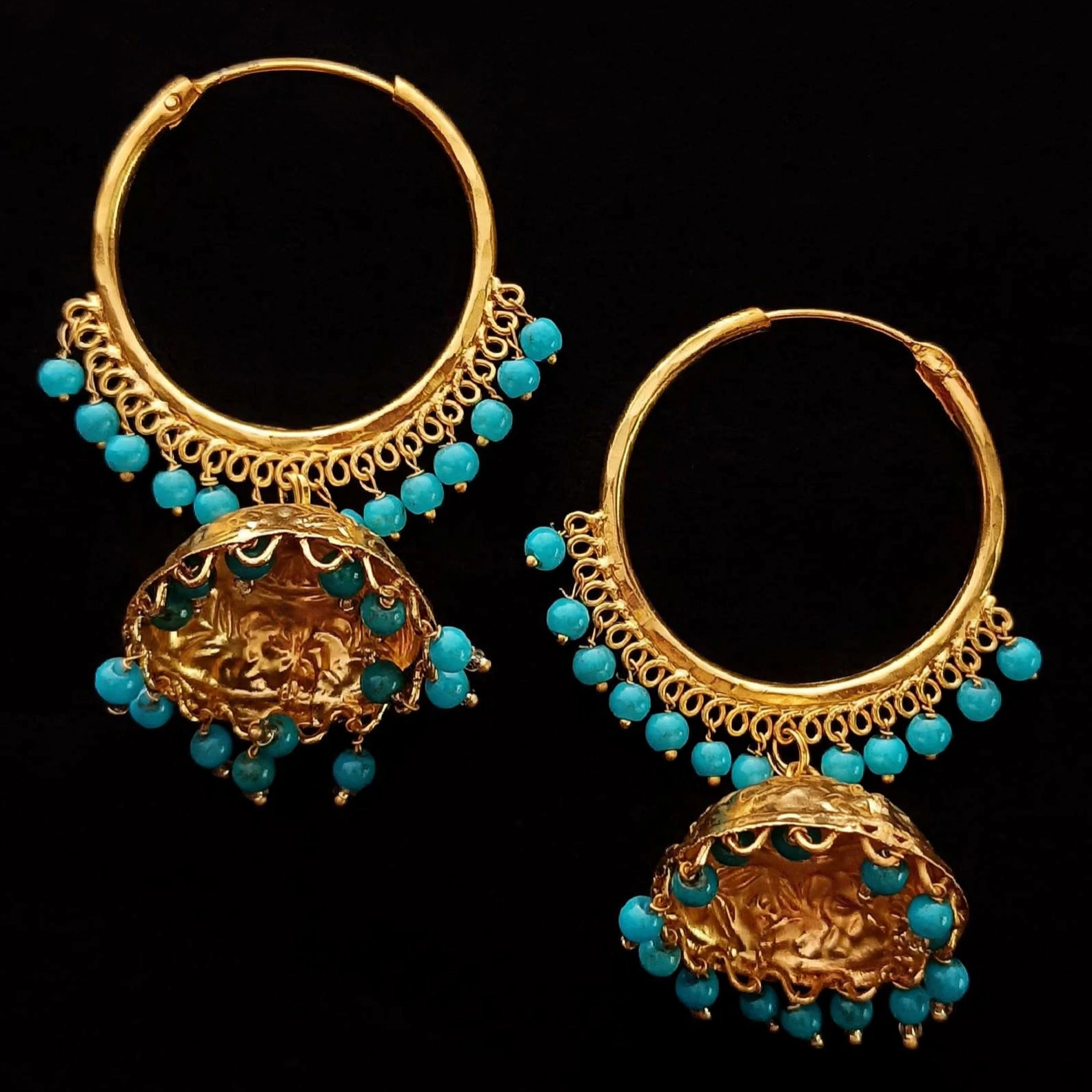 Lotan Bali with Firozi Beads Punjabi Earrings J0601 2 5a34e3a8 f38c 4551 9576 0a4782f8e363
