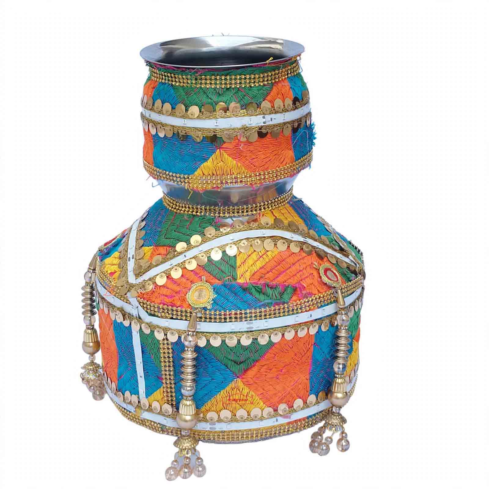 Double Jago Phulkari Decorated with LED Lights