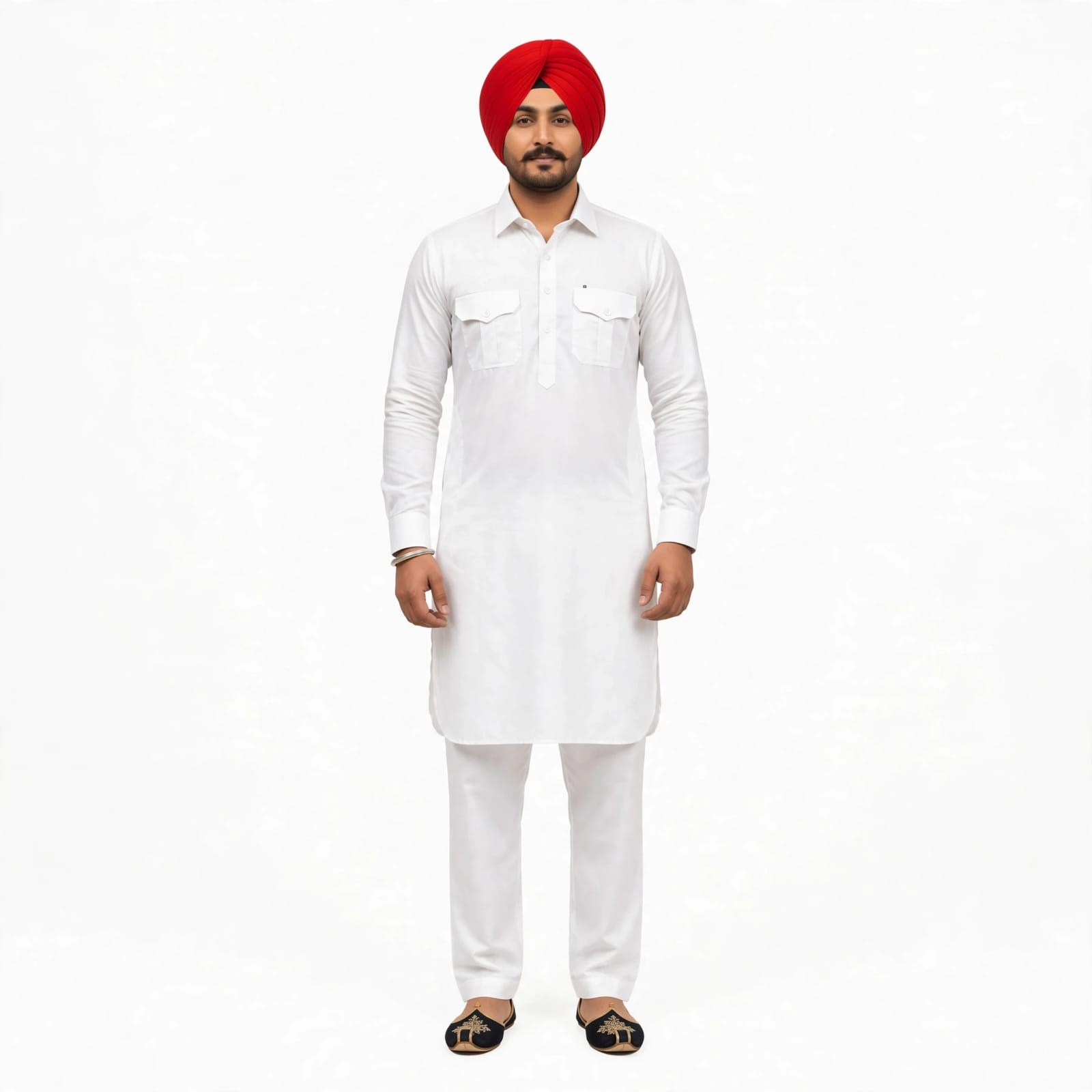 Muktsari Kurta Pajama Punjabi Custom Stitching for Men KP007 2 Muktsari Kurta Pajama Traditional Punjabi Custom Stitched for Men KP007