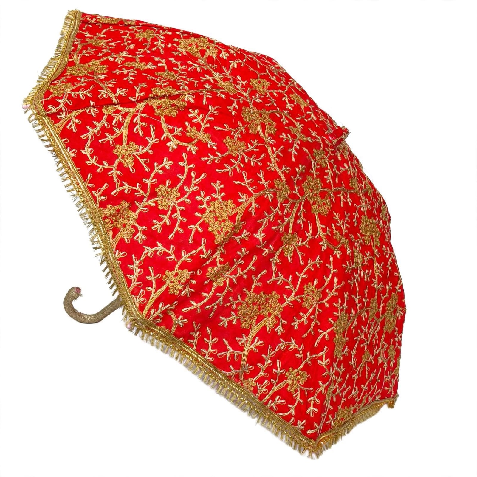 Red Embroidered Wedding Umbrella UMB28
