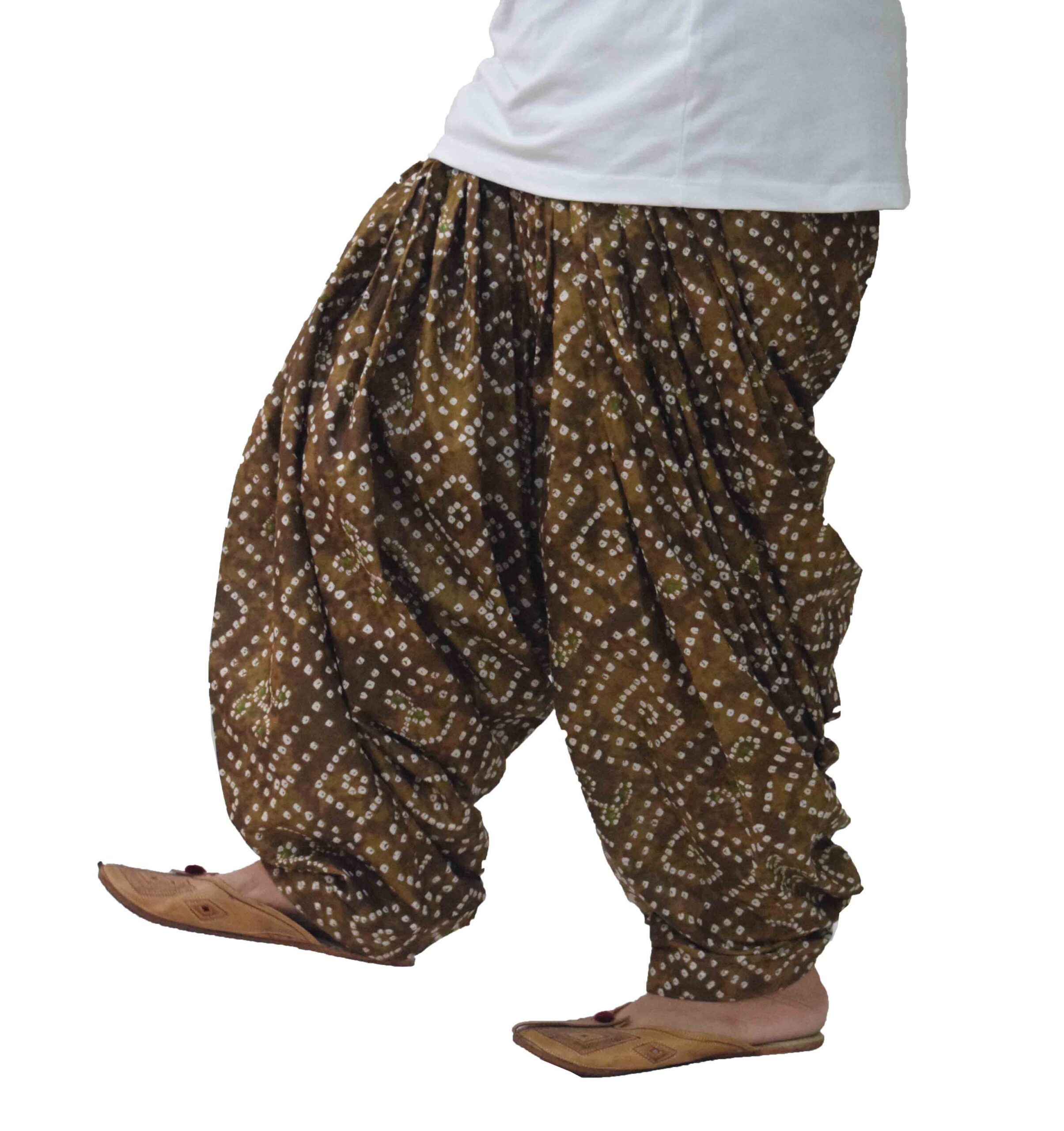 Brown Print Cotton Patiala Salwar PPS304 2 Brown Print Cotton Patiala Salwar PPS304
